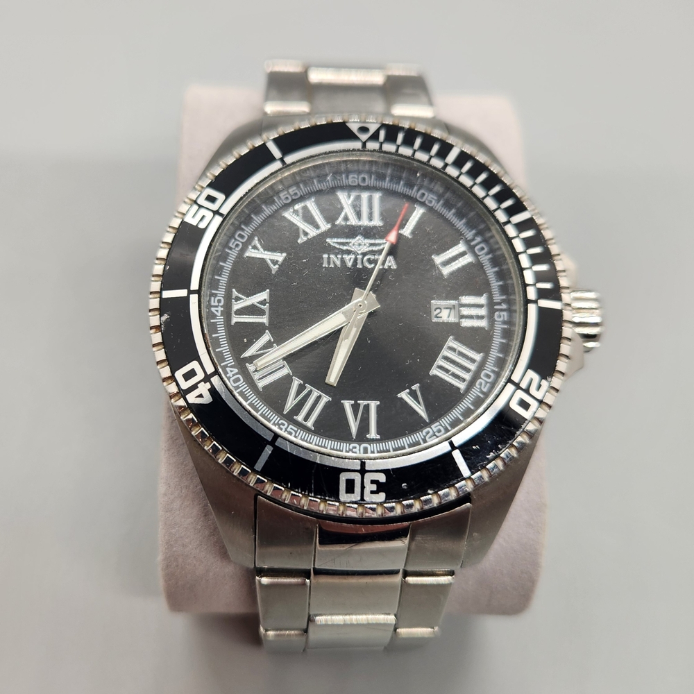 Invicta Silver and Black Watch